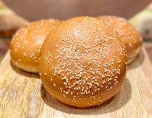 Load image into Gallery viewer, Brioche Burger Rolls with Sesame 6 Pack 480g