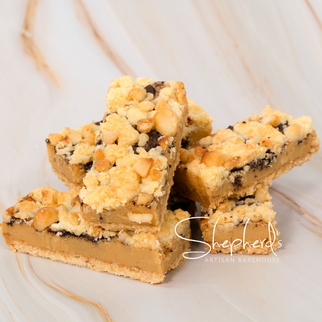 Caramel Macadamia slice GF (6 pack)